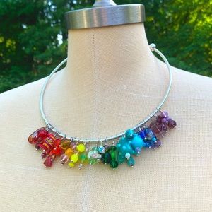 🌈 Handmade ROY G. BIV Rainbow 🌈 Beaded Choker!